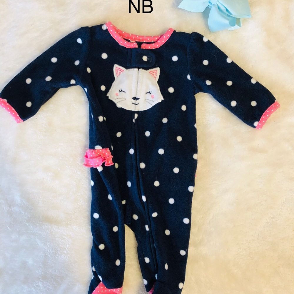 Pretty Kittle Fleece Footie 🐱